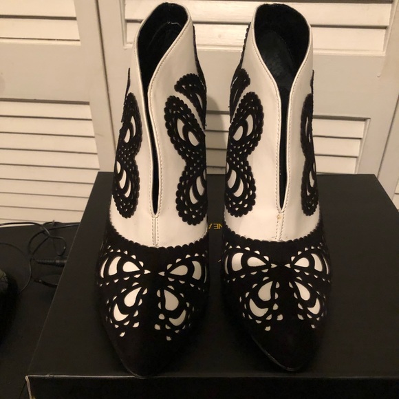 June Ambrose black/white bootie - Picture 3 of 5